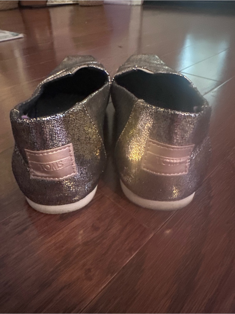 NWOT - TOMS Metallic Alpargata Shoes - Champagne - Women’s size 6.5 - Picture 4 of 5